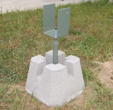 Support de patio ajustable 4"x4" noir, Pylex