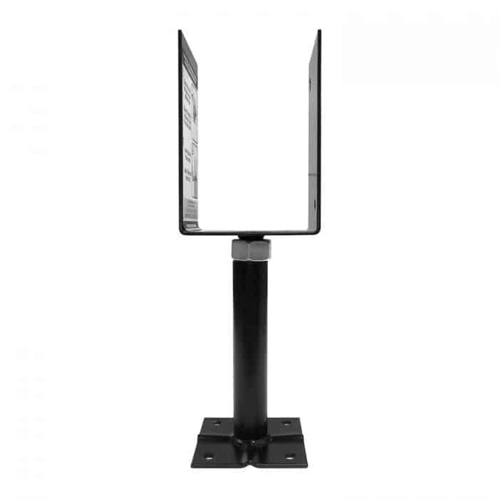 Support de patio ajustable 4"x4" noir, Pylex