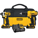 20V MAX Lithium Ion Drill Driver/Impact Driver Combo Kit (1.3 Ah)DCK240C2- DeWalt
