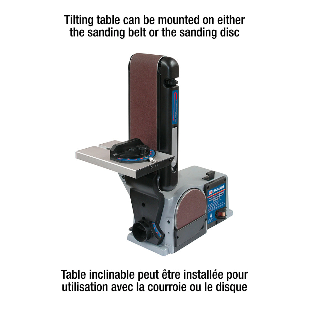 Ponceuse à courroie 4’’ x 36’’ / disque 6’’ #kc-705l-6 - King