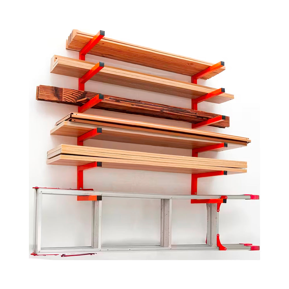 Support mural pour rangement de bois 3 niveaux