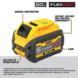 Battery & Charger Kit D20V/60V Max Flexvolt 6.0ah #DCB606C - Dewalt