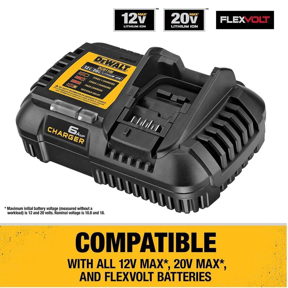 Battery & Charger Kit D20V/60V Max Flexvolt 6.0ah #DCB606C - Dewalt