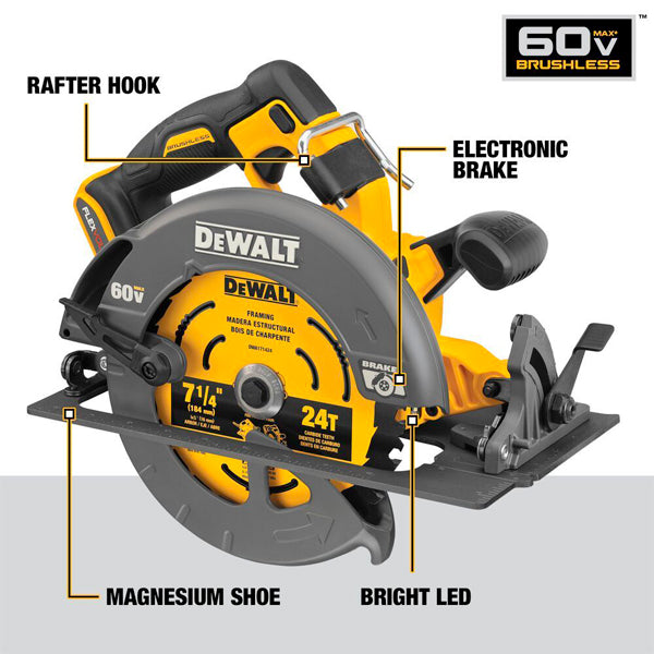 Circular Saw 60v 7 ¼’’ #DCS578B - DeWalt