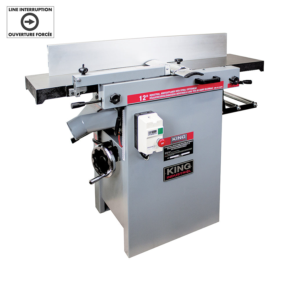12’’ Jointer-Planer With Spiral Cutterhead #KC-12HJPC - King