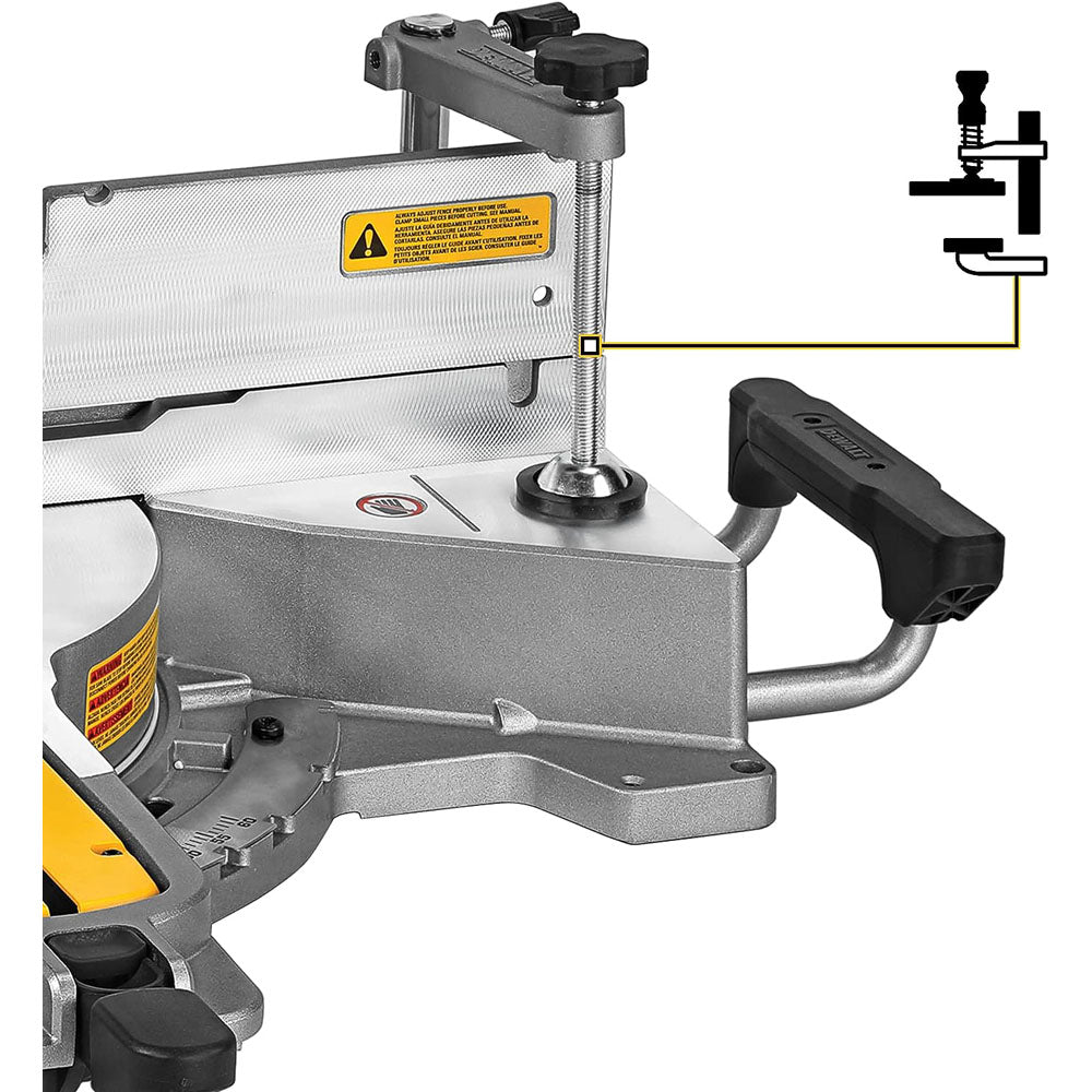 Scie a onglets double biseau coulissante 12’’ Dewalt #DWS779