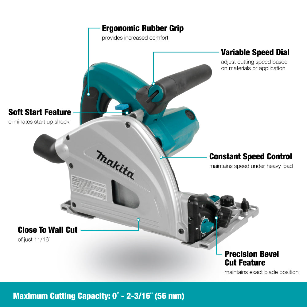 Scie circulaire plongeante 6 ½’’ sp6000 - Makita