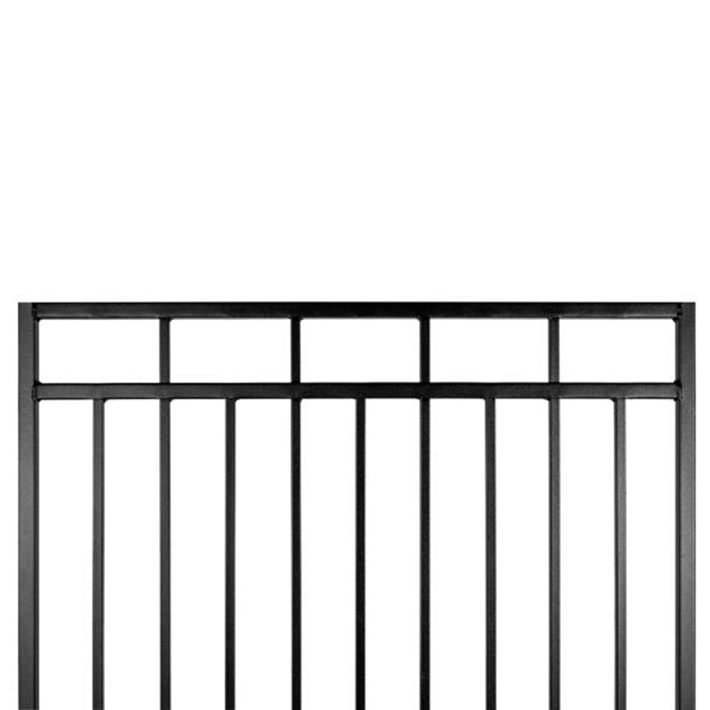 Portillon en fer noir Benitoite droit 45’’ x 68’’ - Nuvo Iron