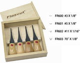 Micro ensemble de 4 gouges de paume à sculpter FR604 - Flexcut