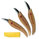 Set 3 Flexcut starter knives whit compound KN500 - Flexcut