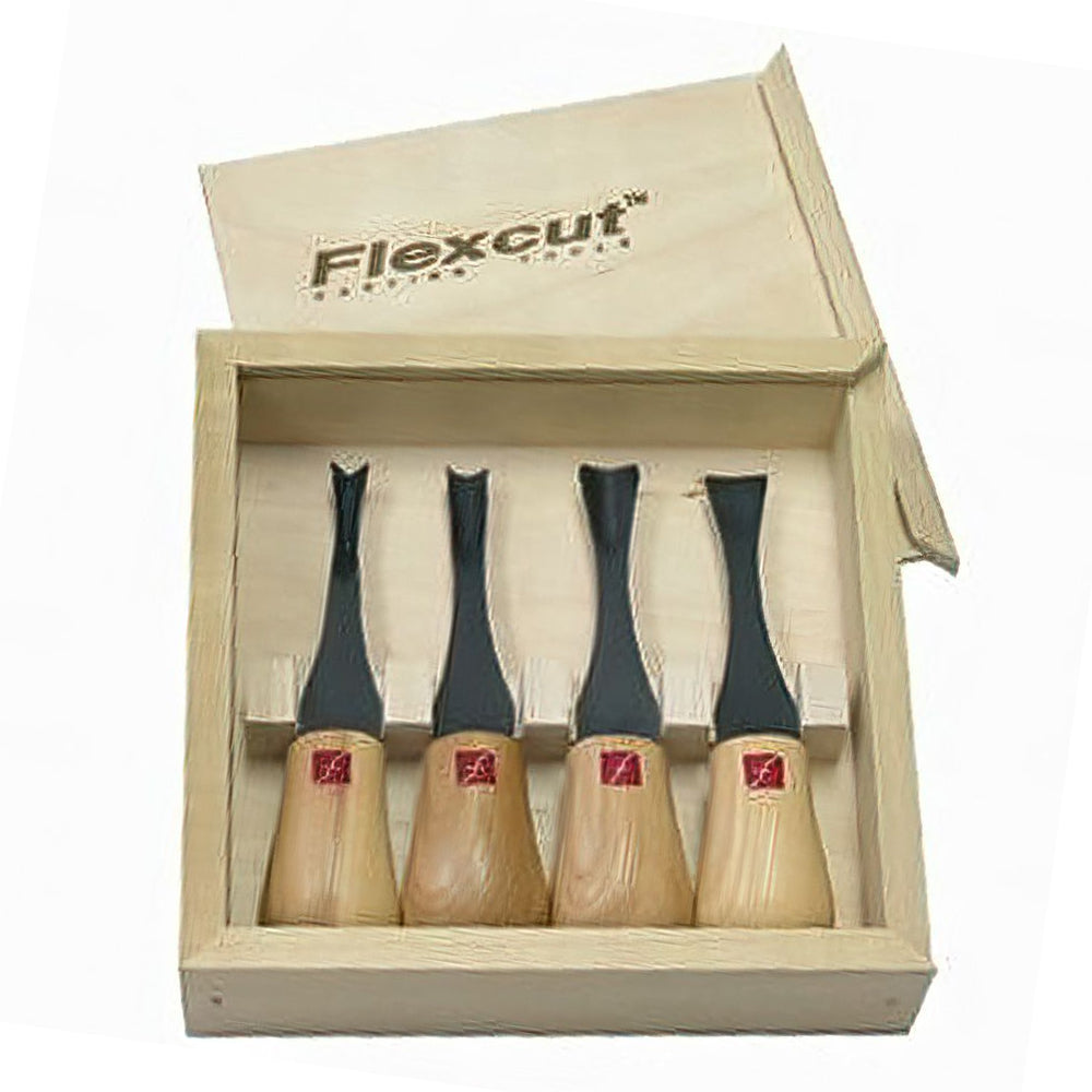 Micro ensemble de 4 gouges larges de paume à sculpter FR404 - Flexcut