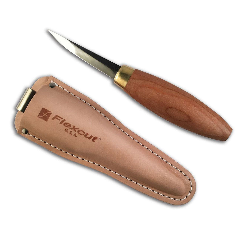 Couteau a détailler "Sloyd" avec étui - Flexcut