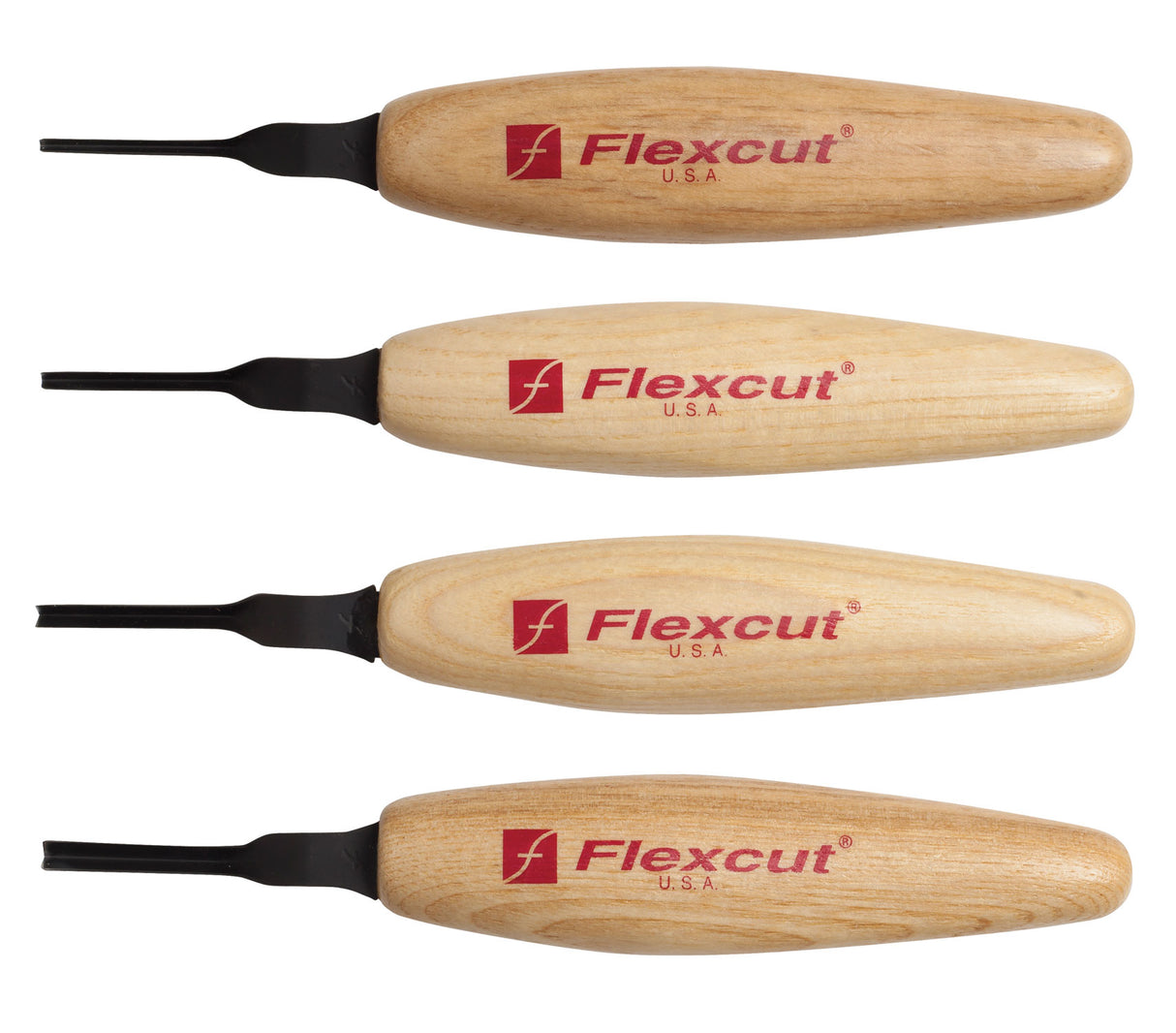  Set of 4 micro chisels 60 degrees MT700 - Flexcut