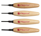  Set of 4 micro chisels 60 degrees MT700 - Flexcut