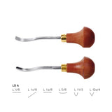 Set of 6 linoleum and wood engraving chisels, series #A - Pfeil. Swiss Made.
