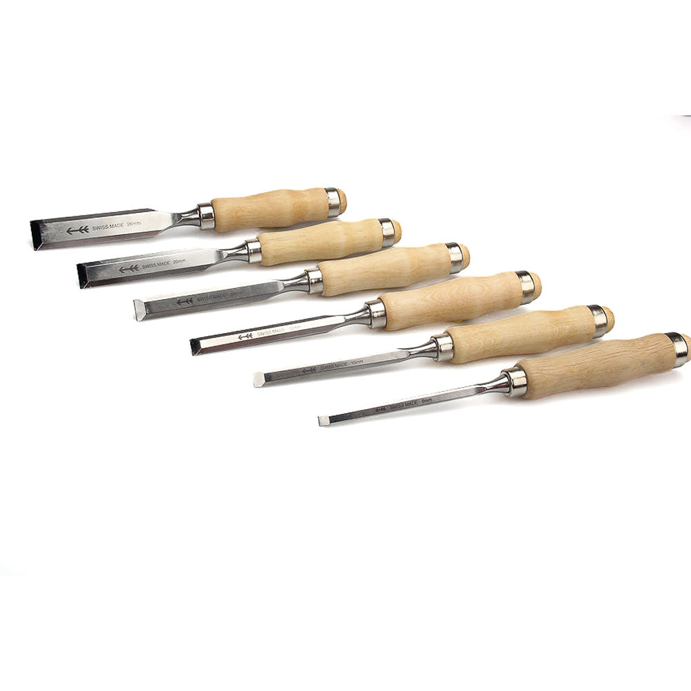 Set of 6 Z1 wood chisels - Pfeil. Swiss Made.