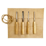 4 Carving Gouge Kit With Case - Pfeil. Swiss Made.