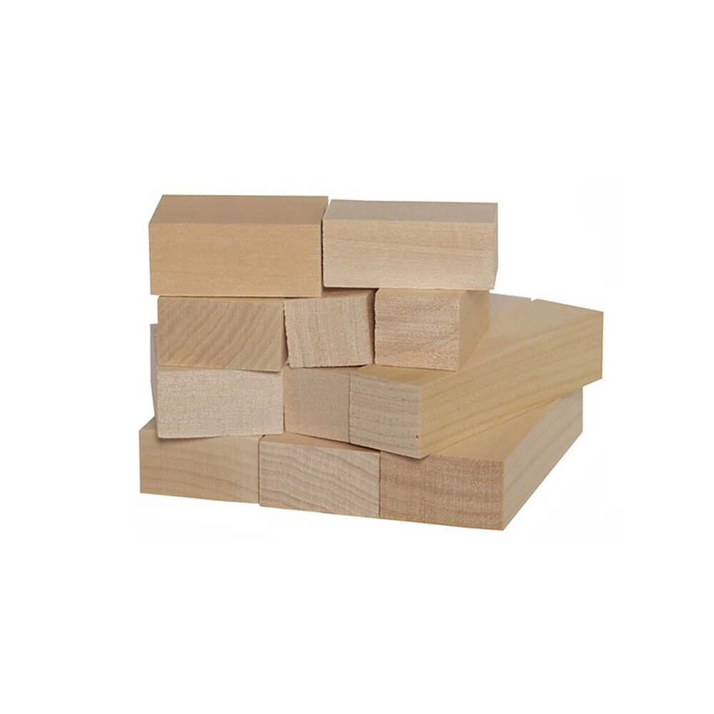 10 Pieces assortment of Basswood for carving projects