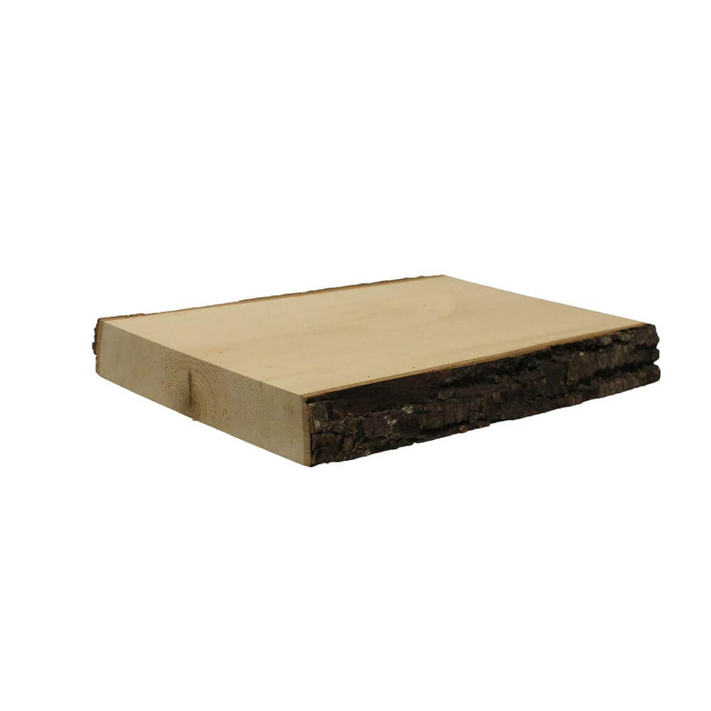 Basswood board with unique bark edge 1 5/8'' x 9'' à 12'' x 13''