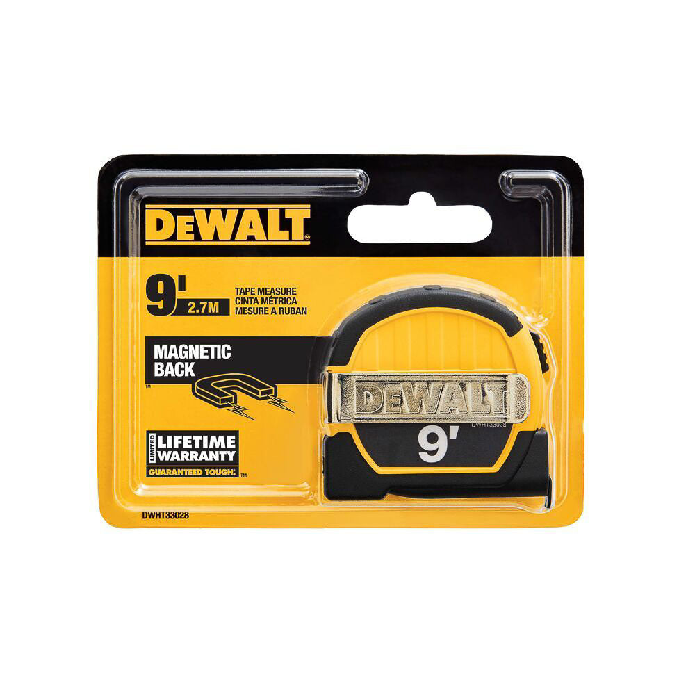 Ruban à mesurer magnétique 1/2’’ x 9’ #DWHT33028M - Dewalt