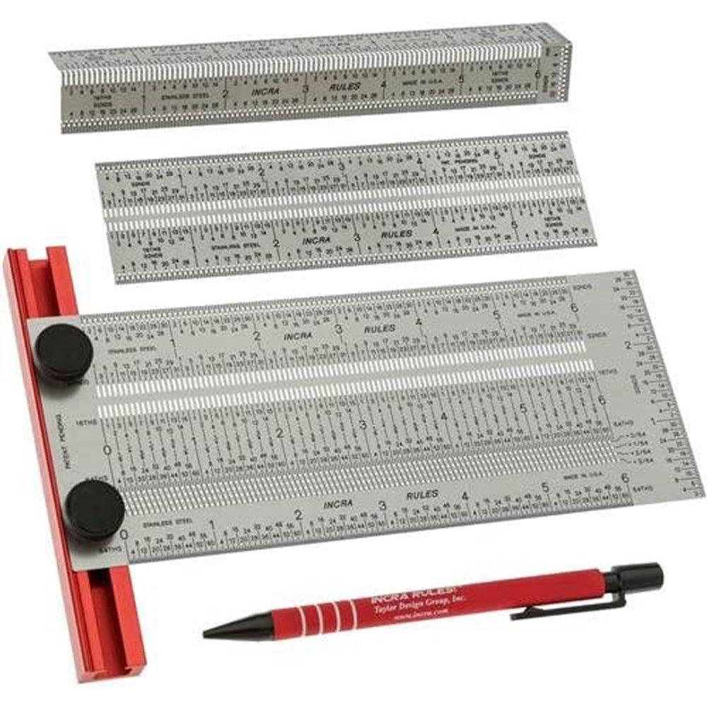 Sets of 3 precision rulers - Incra