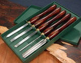 
Set of 5 Lignum 100 regular turning chisels