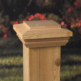 Flat Hatteras cap 4" x 4" cedar