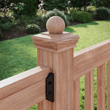Capuchon Boule en cèdre pour poteau 6"x6"