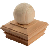 Capuchon Boule en cèdre pour poteau 6"x6"