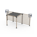 Support en L - 4" x 4" - Noir