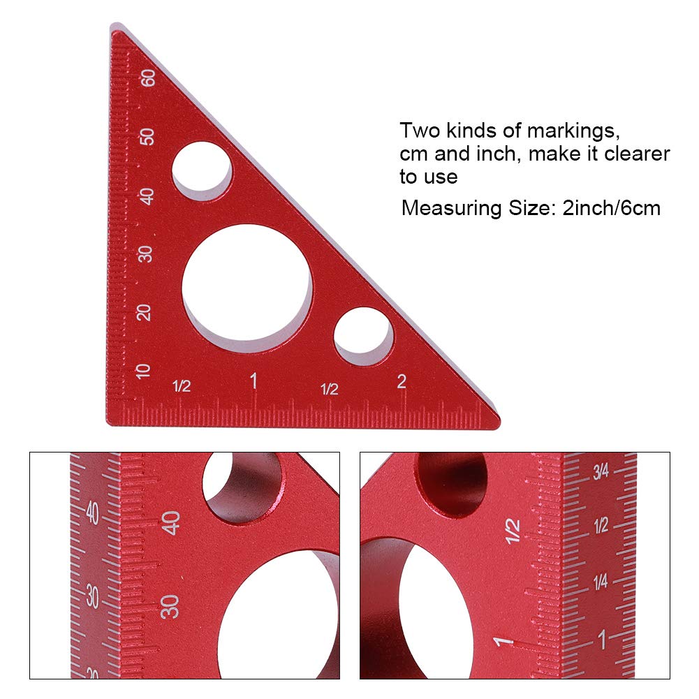 Mini square triangle ruler