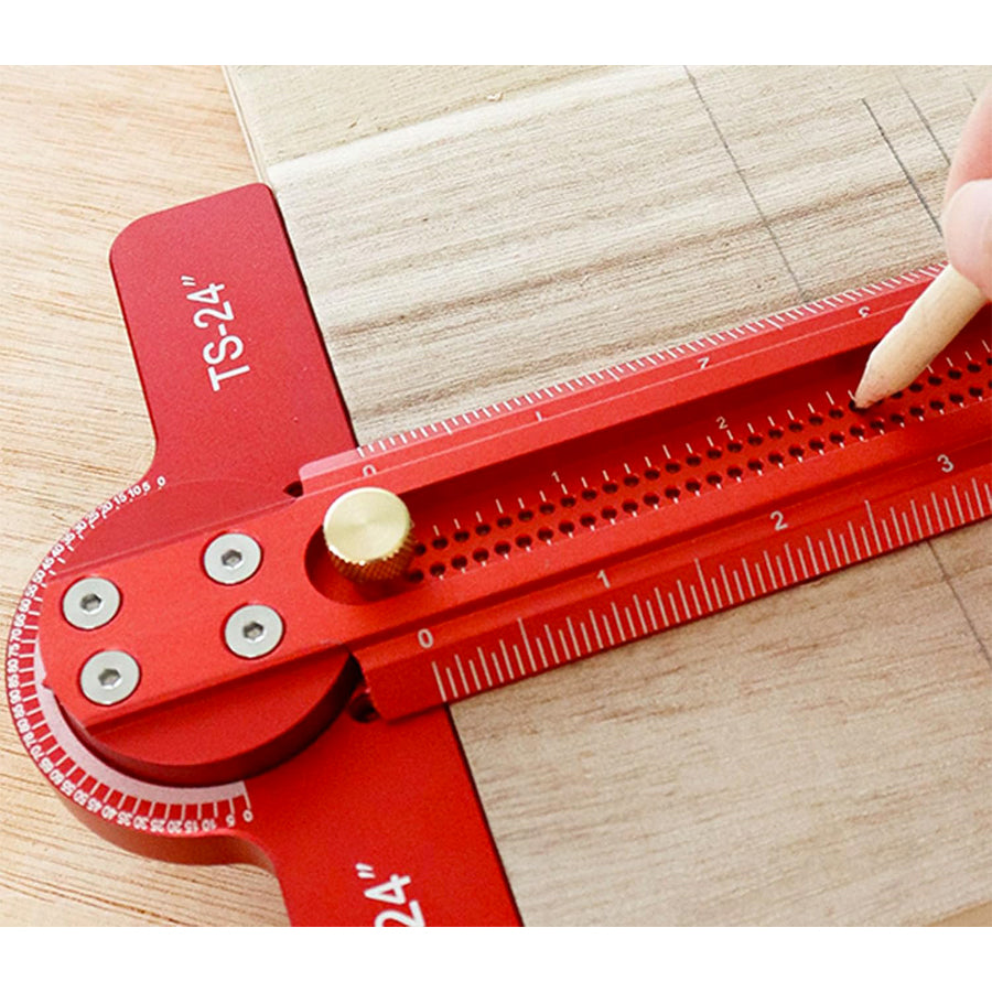 24’’ alloy t square ruler protractor scriber 
