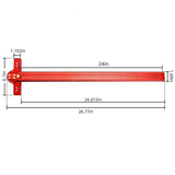 24’’ alloy t square ruler protractor scriber 