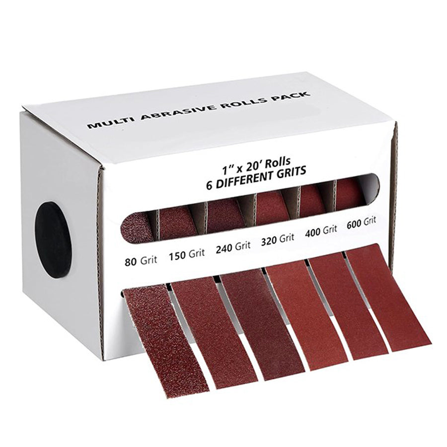 Multi abrasive roll pack 6 grits 