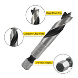 Set of 6 Brad Point Drill bit with ¼’’ hex shank
