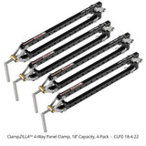Serre à 4 voies Clampzilla 18’’ 4/pqt - Woodpeckers