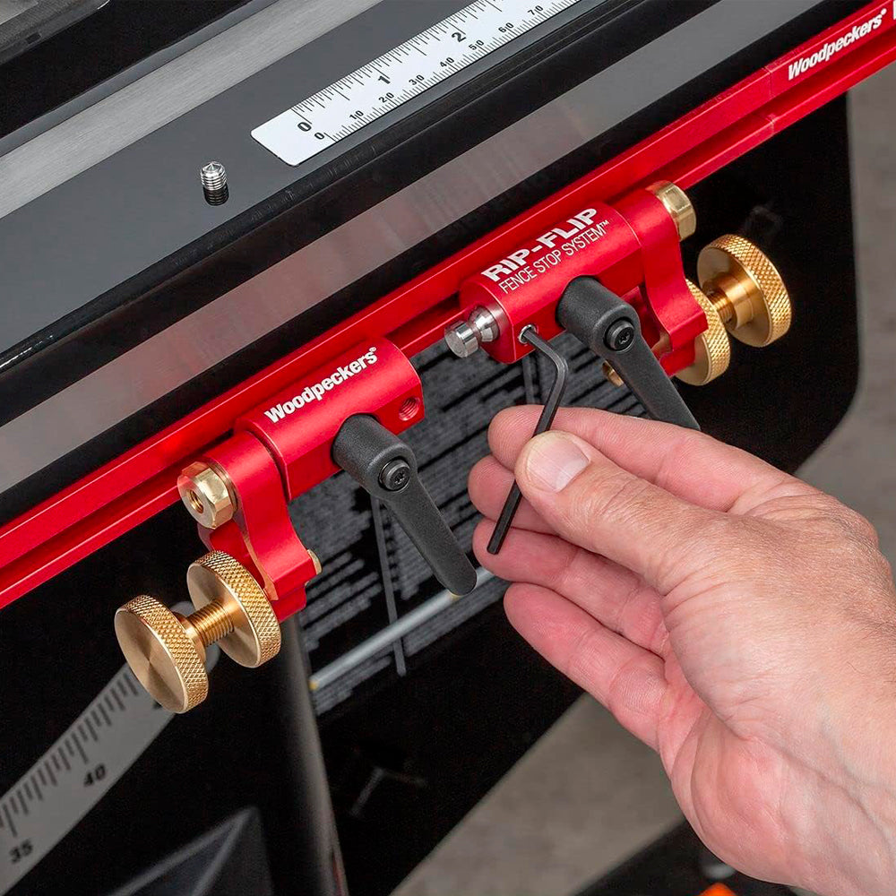 Système de butée rabattable pour banc de scie - Woodpeckers