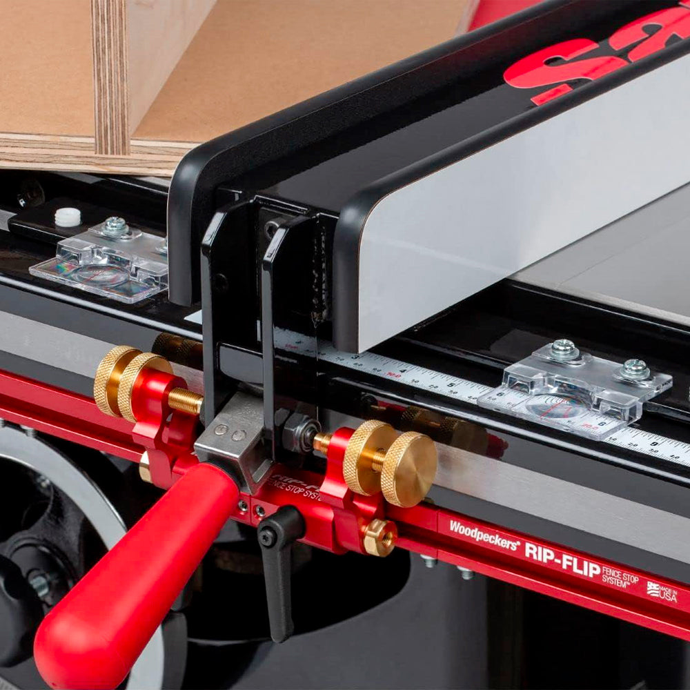 Système de butée rabattable pour banc de scie - Woodpeckers