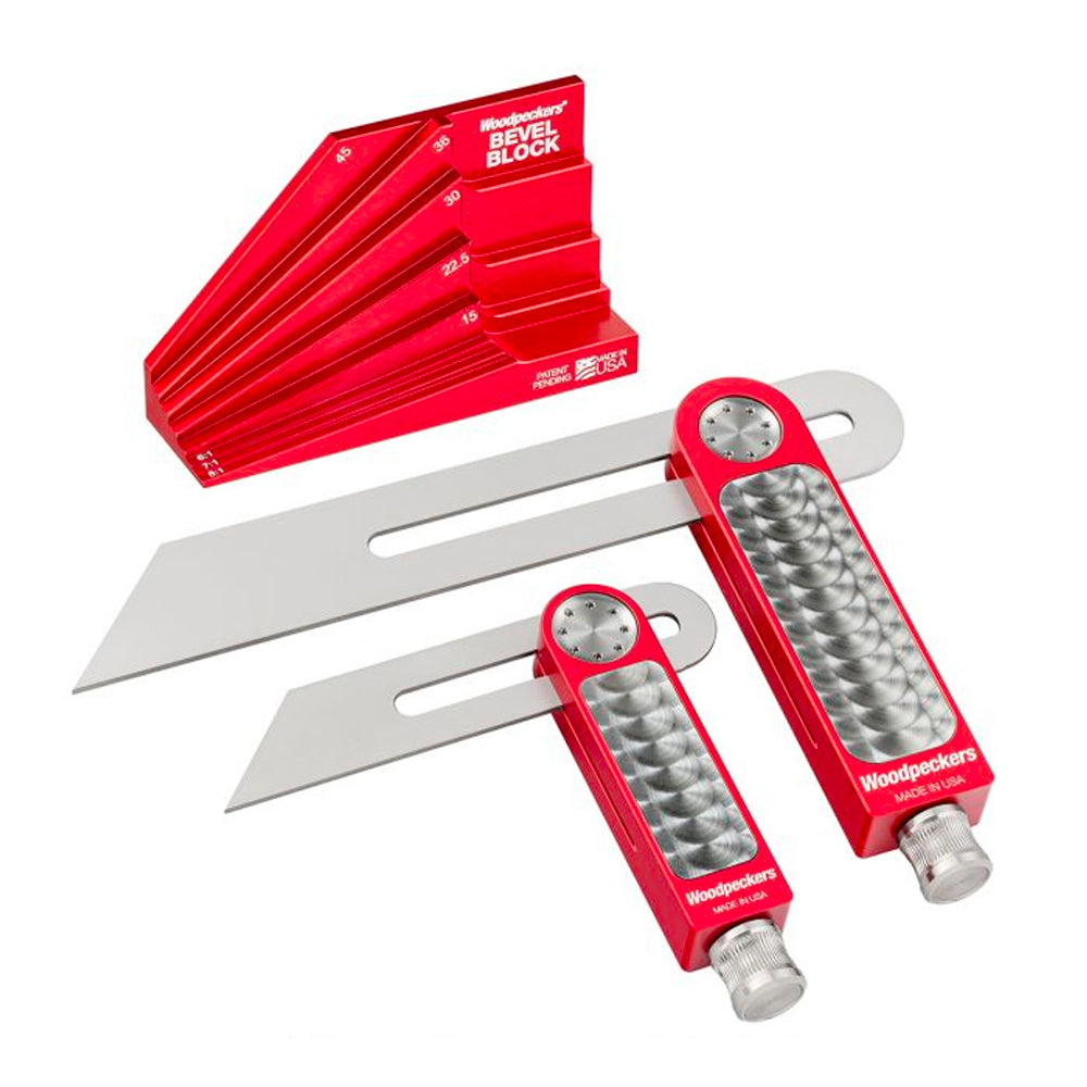 4’’ and 7’’ sliding bevel gauge plus bevel block - Woodpeckers