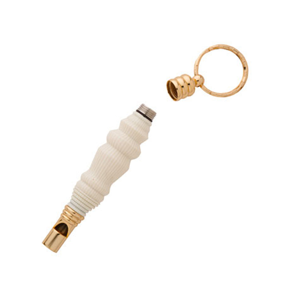 Porte-clés avec sifflet doré 24 carats
