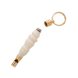 Porte-clés avec sifflet doré 24 carats