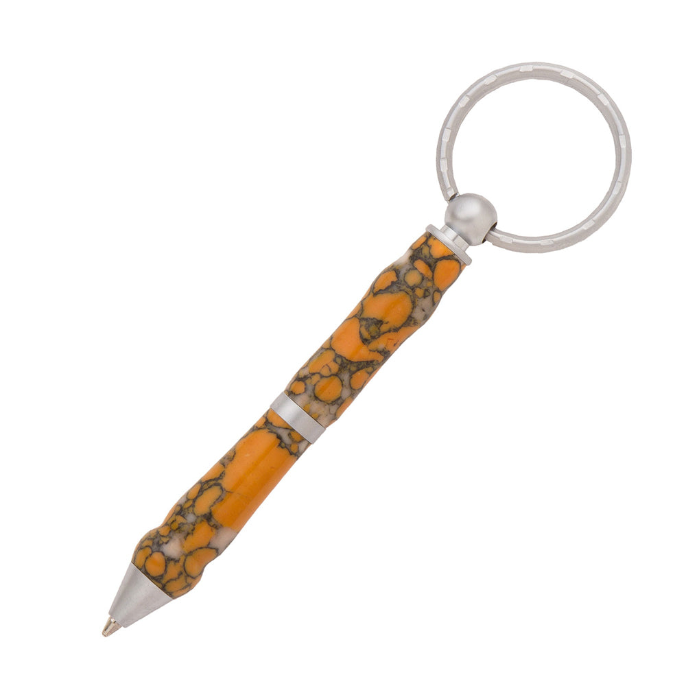 Mini stylo-bille et porte-clé doré 24 carats - Mécanisme «Twist»