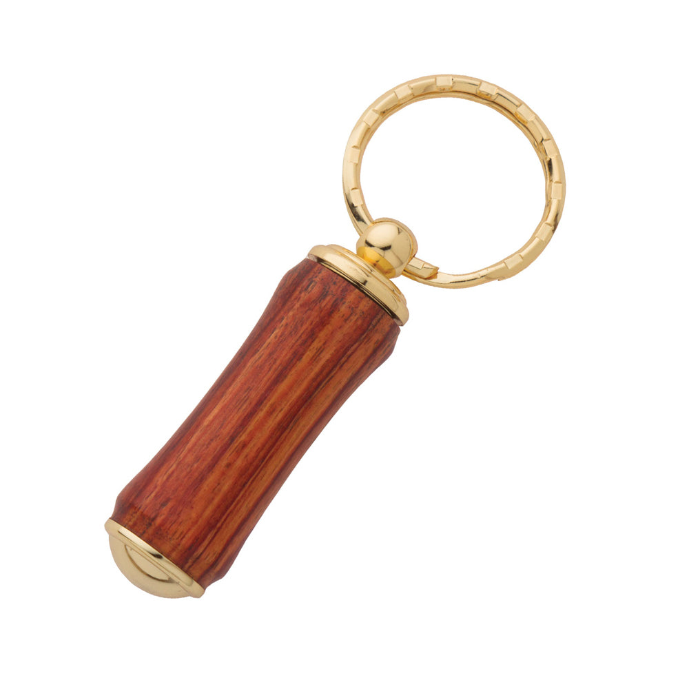 Porte-clés avec compartiment secret doré 24 carats