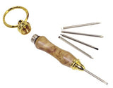Porte-clés doré 24 carats avec tournevis miniatures