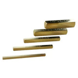 5 Piece Set Solid Brass Set Up Bar Gauge Blocks, 2-1/2" Long - 1/8, 3/16, 1/4, 3/8, 1/2