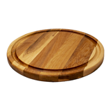 Planche à découper ronde en érable avec rainure (non finie) – 3/4" x 11"