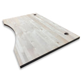 Birch solid wood curved desktop 30’’ x 48’’ x 1 ¼’’