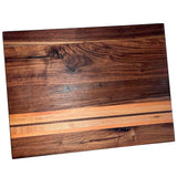 Walnut cutting board with maple and cherry inserts 1 1/4" x 12" x 16"