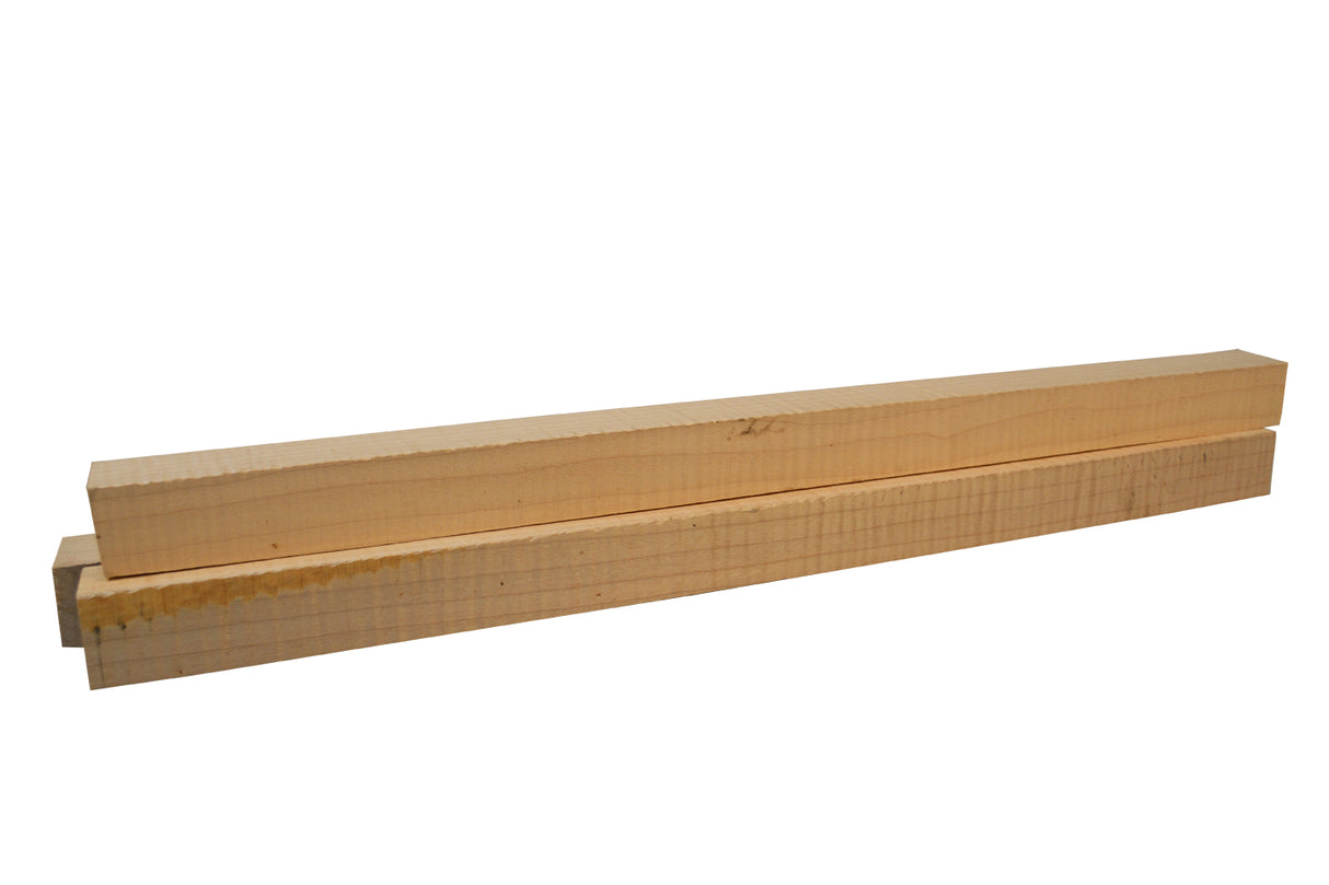 Figured Maple Block 1-1/2" x 1-1/2" x 20-24"