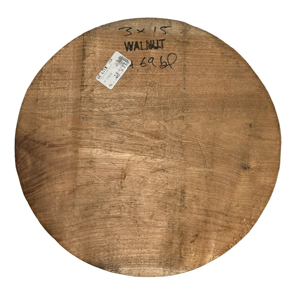 Bloc rond en Noyer noir 12/4 x 15"